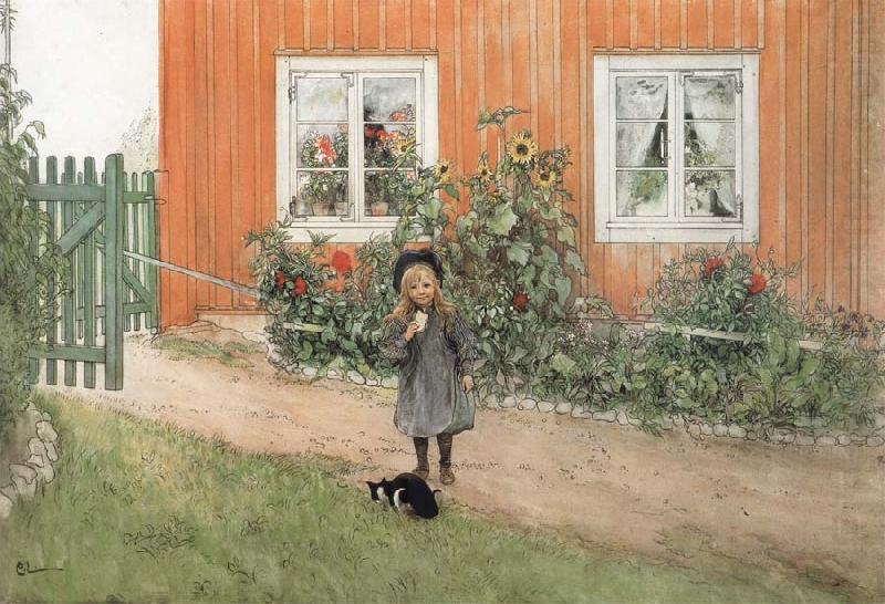 Carl Larsson Brita,a Cat and a Sandwich china oil painting image